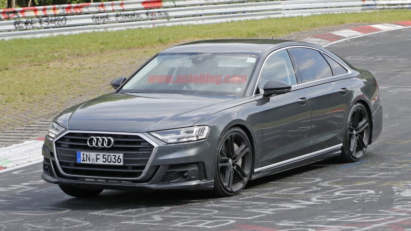 2019 Audi S8 spied completely uncovered at the Nurburgring